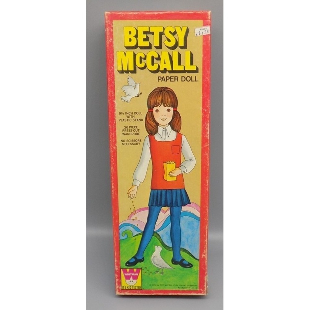 Orig Betsy McCall 1971 Paper Dolls with Nice Box 99% Complete Whitman Vintage